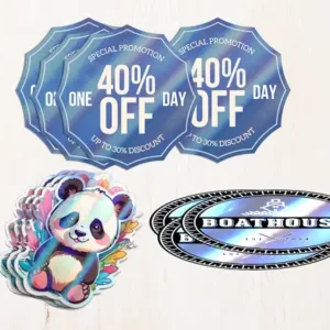 Silver Metallic Stickers